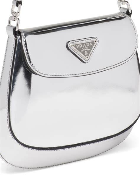 prada cleo silver bag.